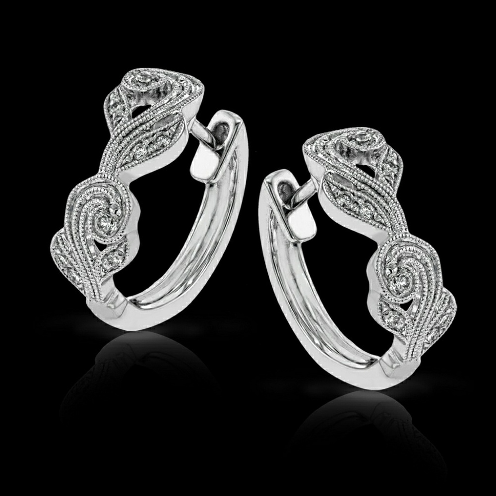 Diamond hoop earrings